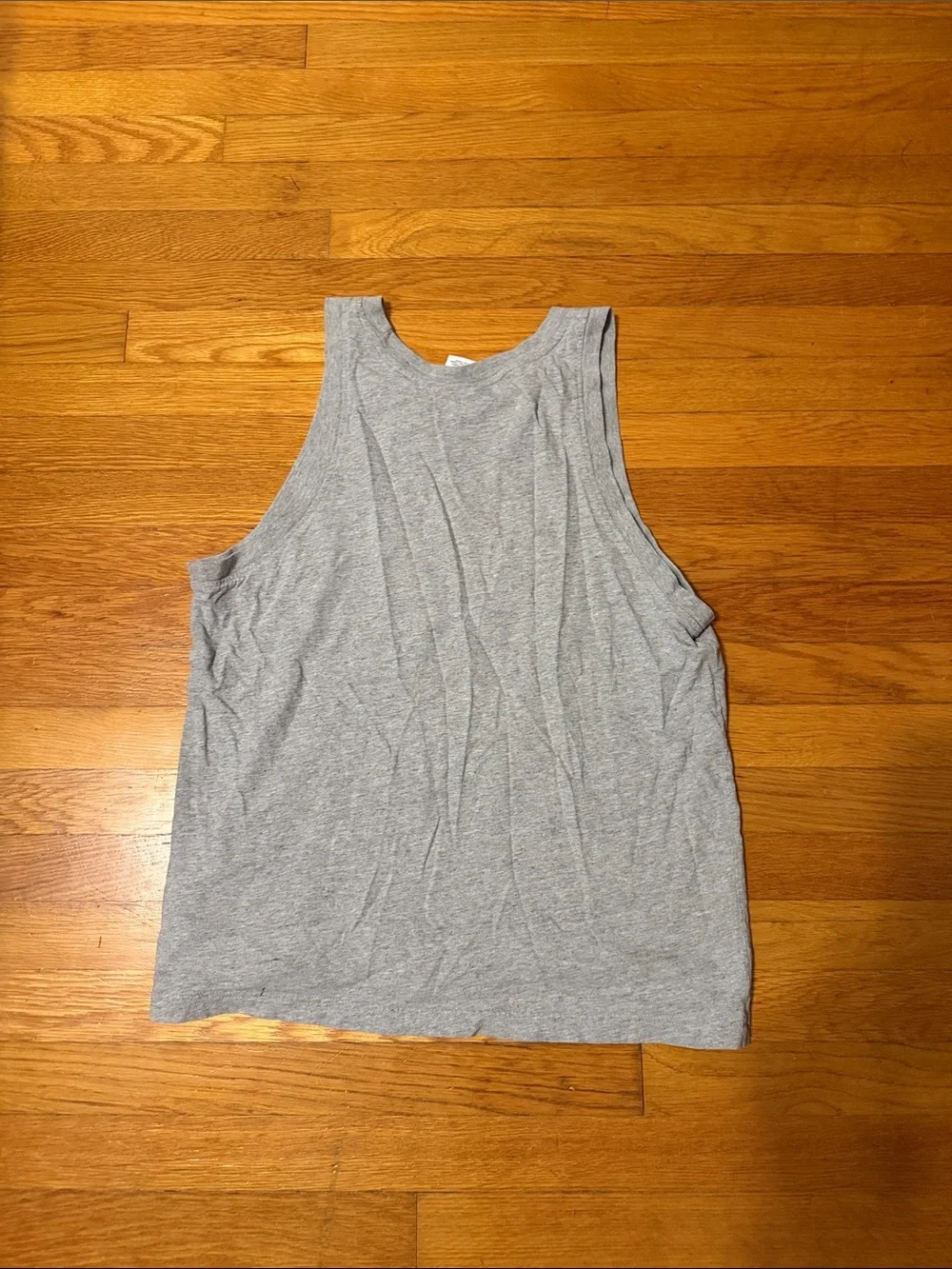 adidas Light Gray Trefoil Mens Muscle Tank Top